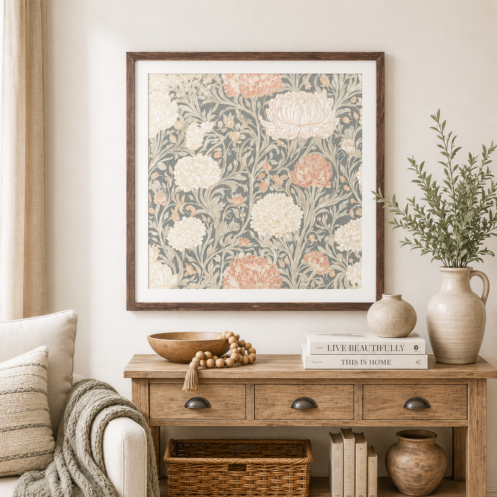 24" Reversible Wood Framed Wall Art - Floral | Multicolor