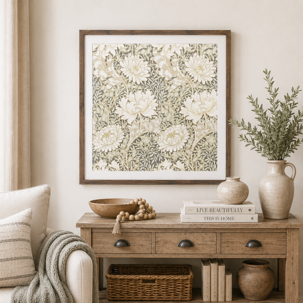 24" Reversible Wood Framed Wall Art - Floral | Multicolor