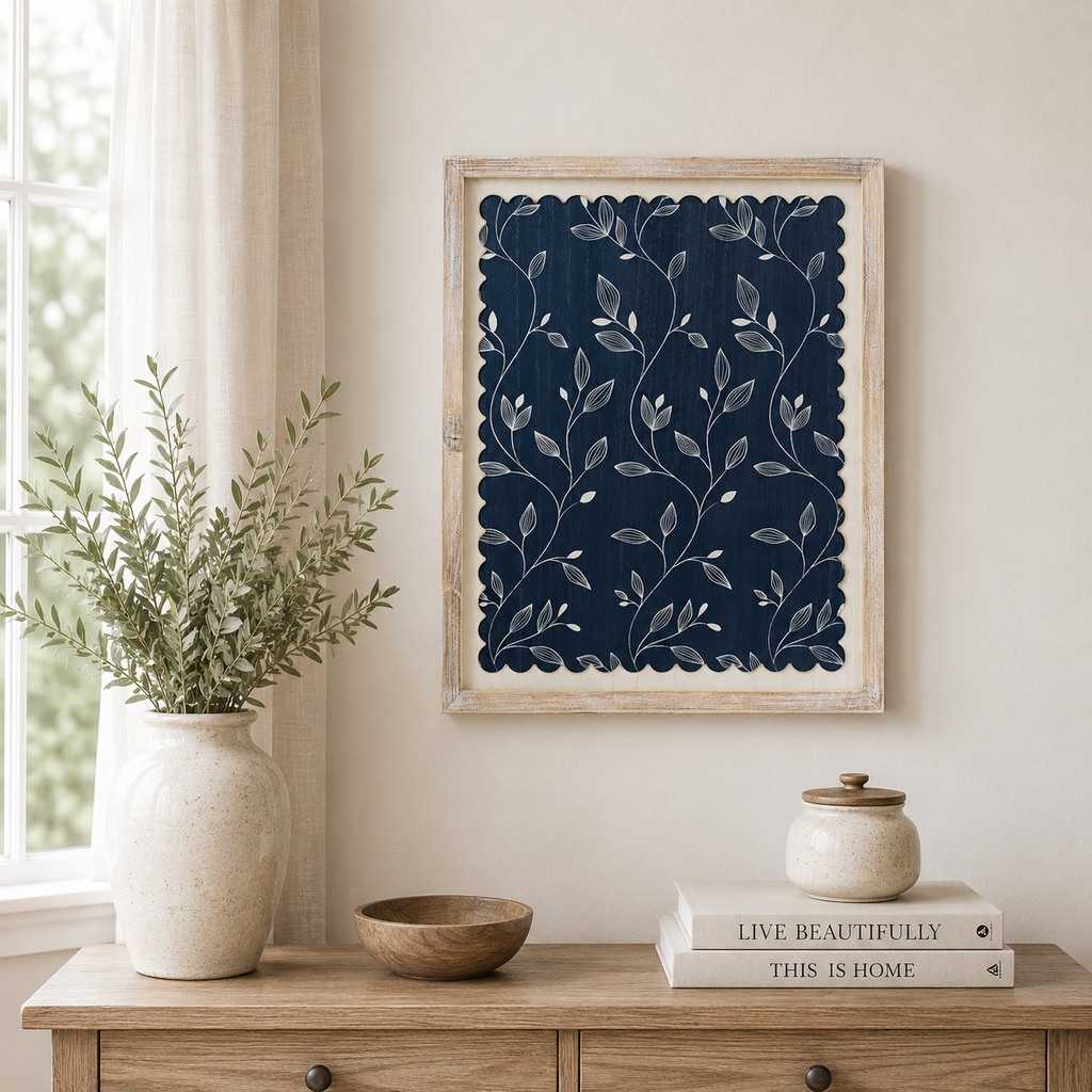 16" x 20" Reversible Wood Framed Wall Art - Leaves | Multicolor