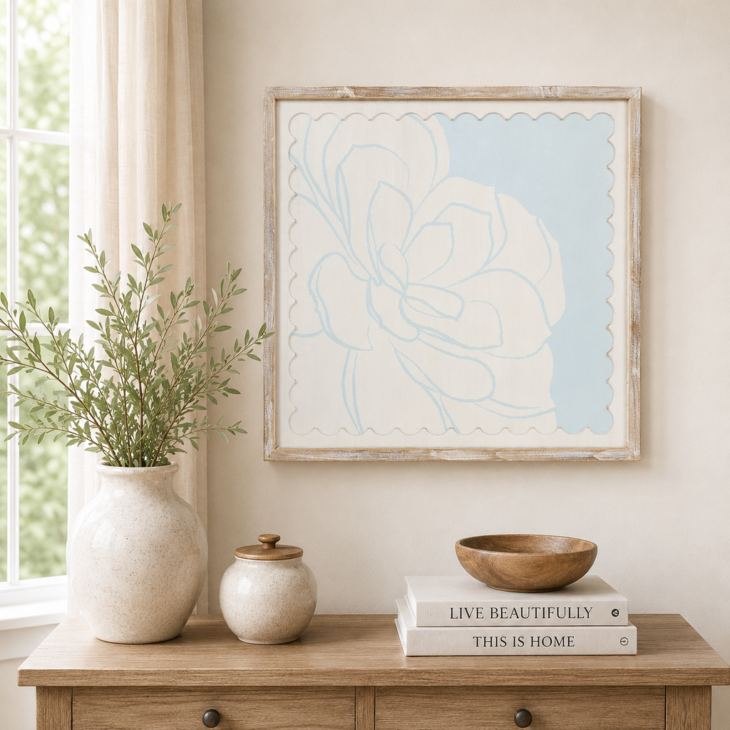 24" Reversible Wood Framed Wall Art - Succulent | Multicolor