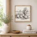 17" Reversible Wood Framed Wall Art - Cowboy Hat/Cactus | Multicolor | Giddy Up Collection