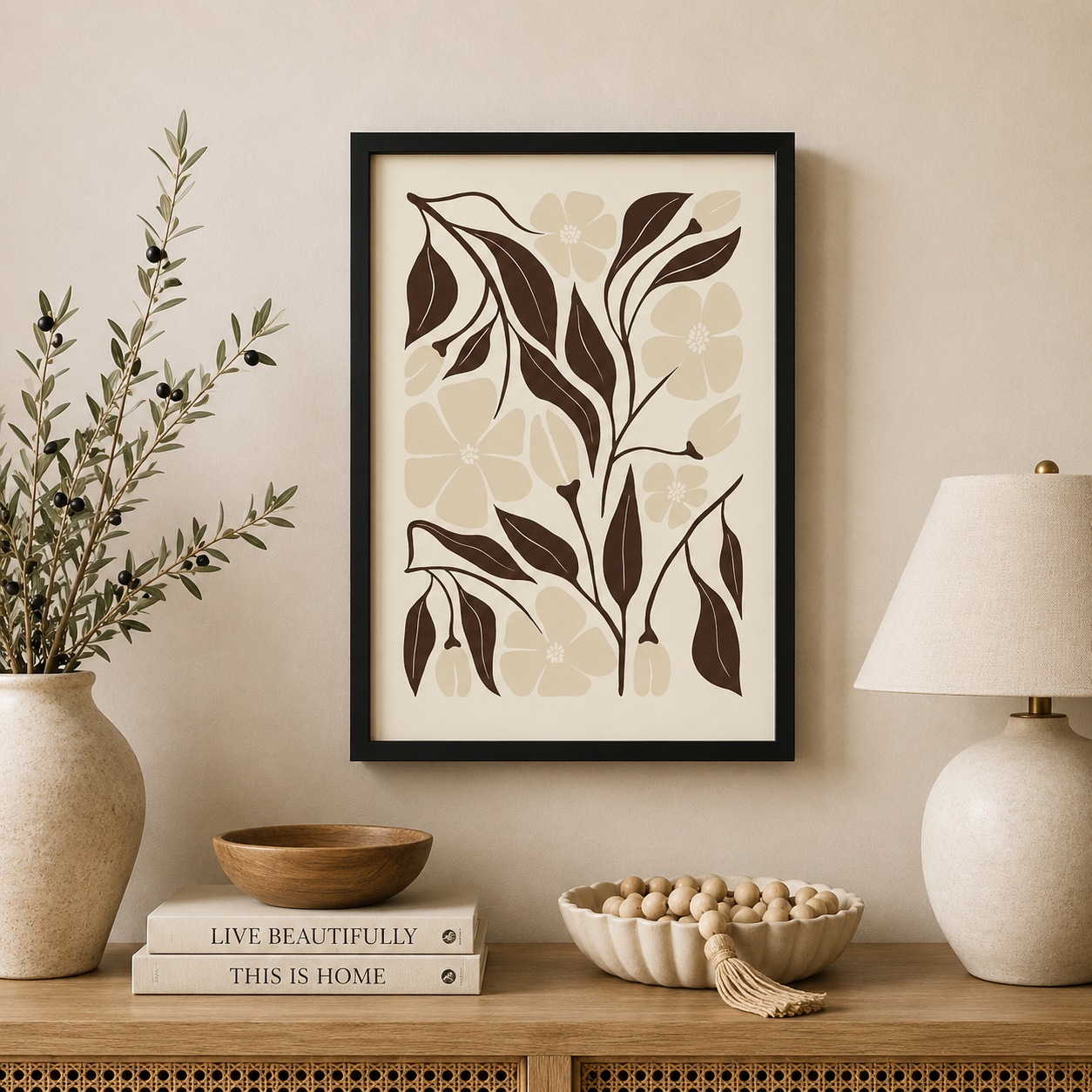 17" x 24" Reversible Wood Framed Wall Art - Flowers | Multicolor