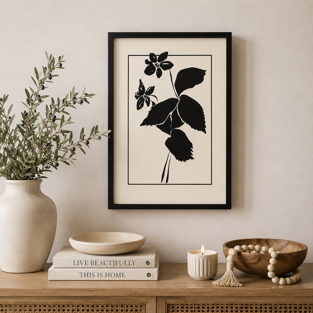 17" x 24" Reversible Wood Framed Wall Art - Flowers | Multicolor