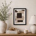 17" x 13" Reversible Wood Framed Wall Art - Flower and Abstract | Multicolor