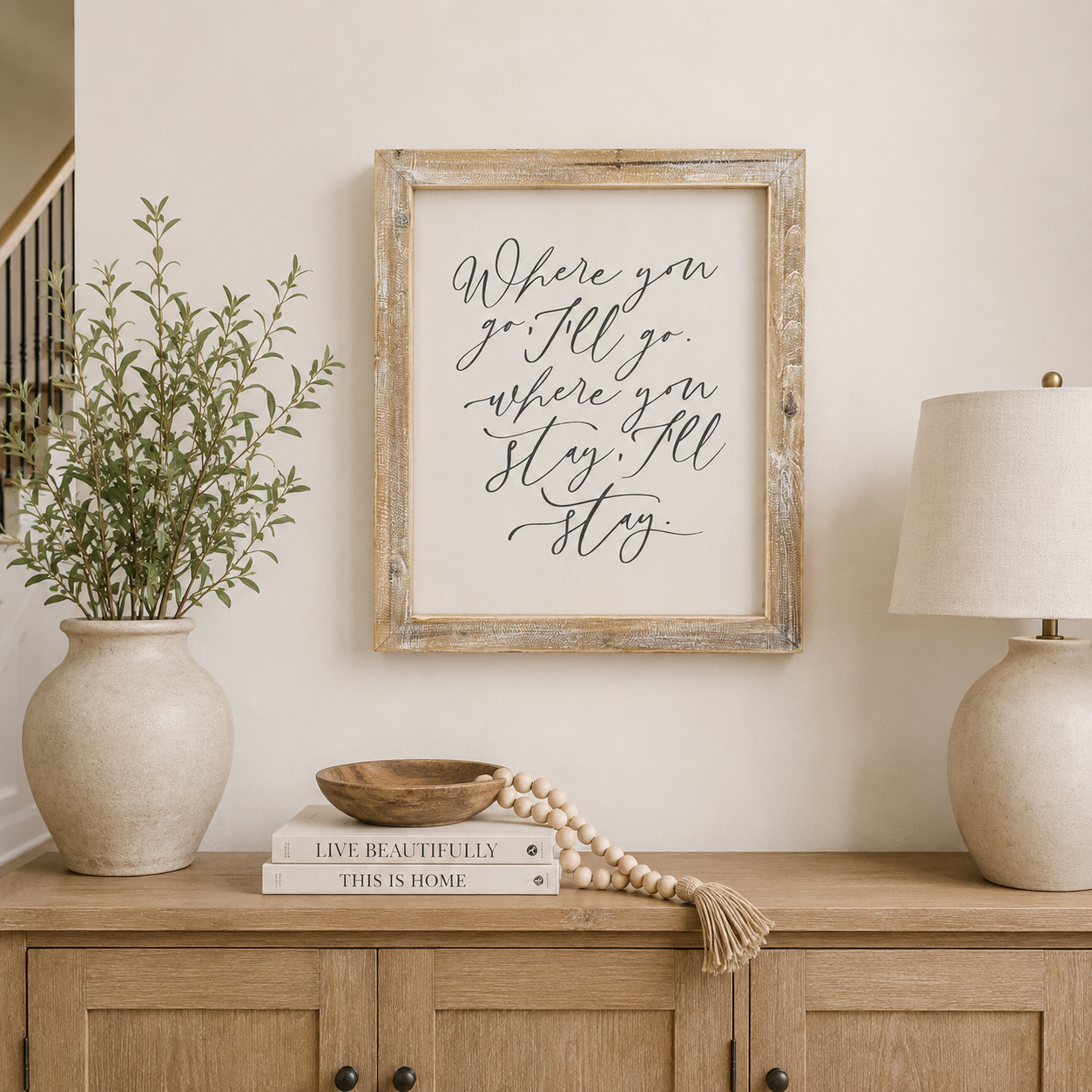 16" x 19" Reversible Wood Framed Wall Art - Soulmate | White and Grey