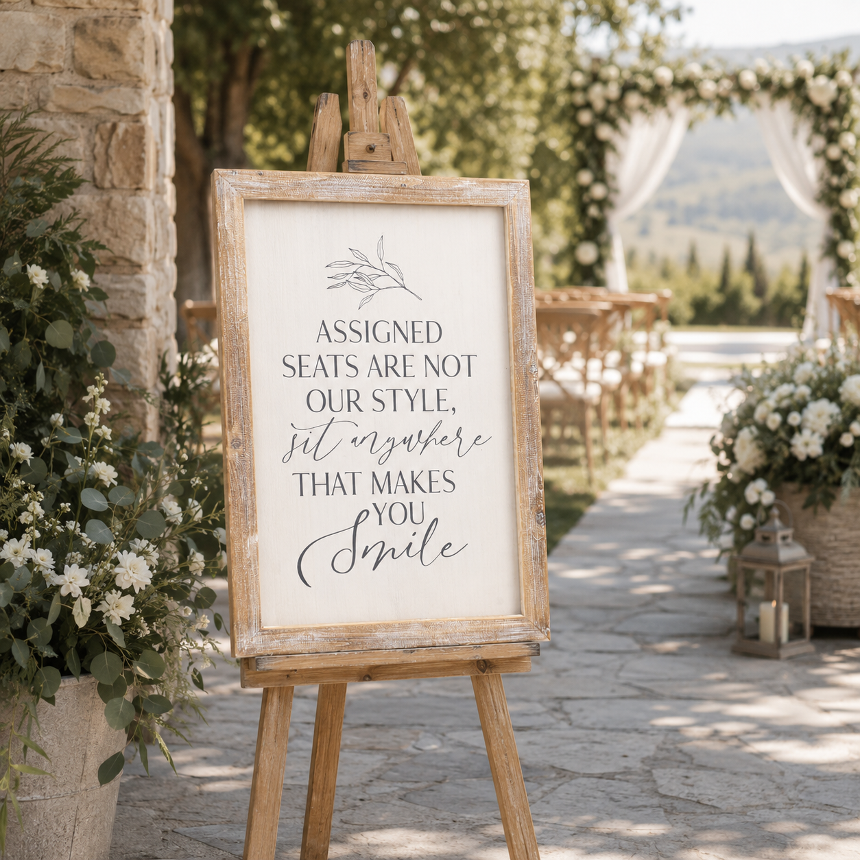 16" x 24" Reversible Wood Framed Wall Art - Assigned Seats and Journey | White and Grey
