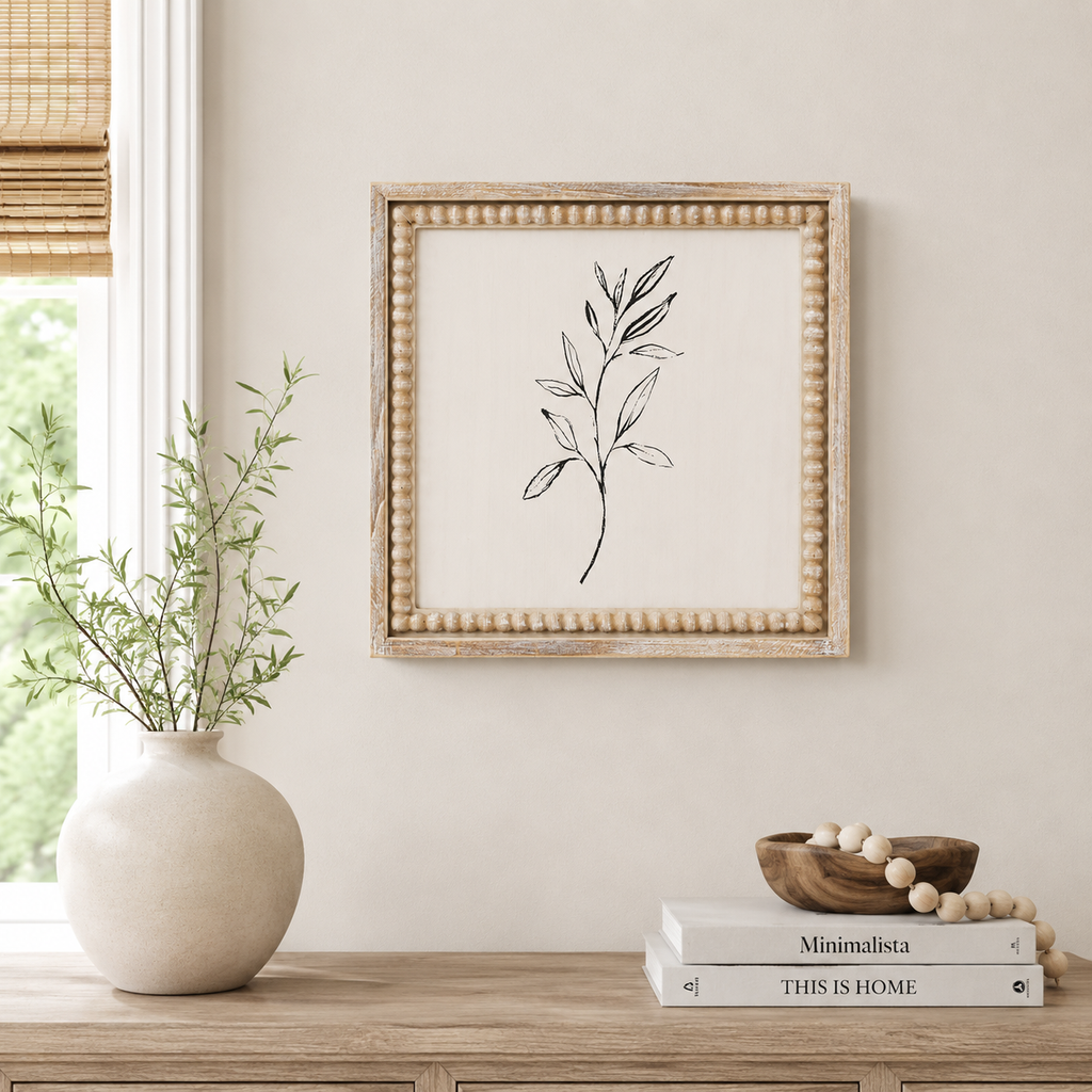 14" Reversible Wood Framed Wall Art - Herb | Multicolor