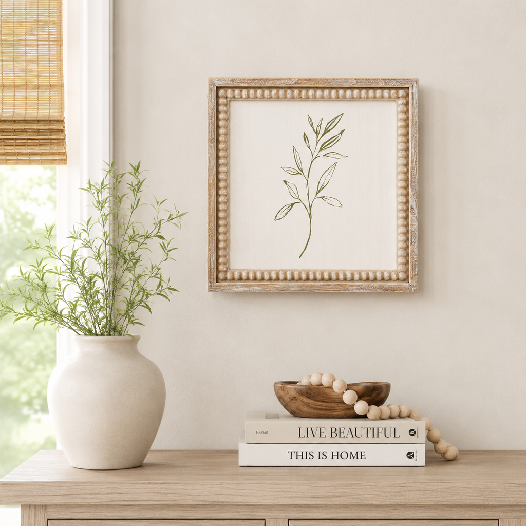 14" Reversible Wood Framed Wall Art - Herb | Multicolor