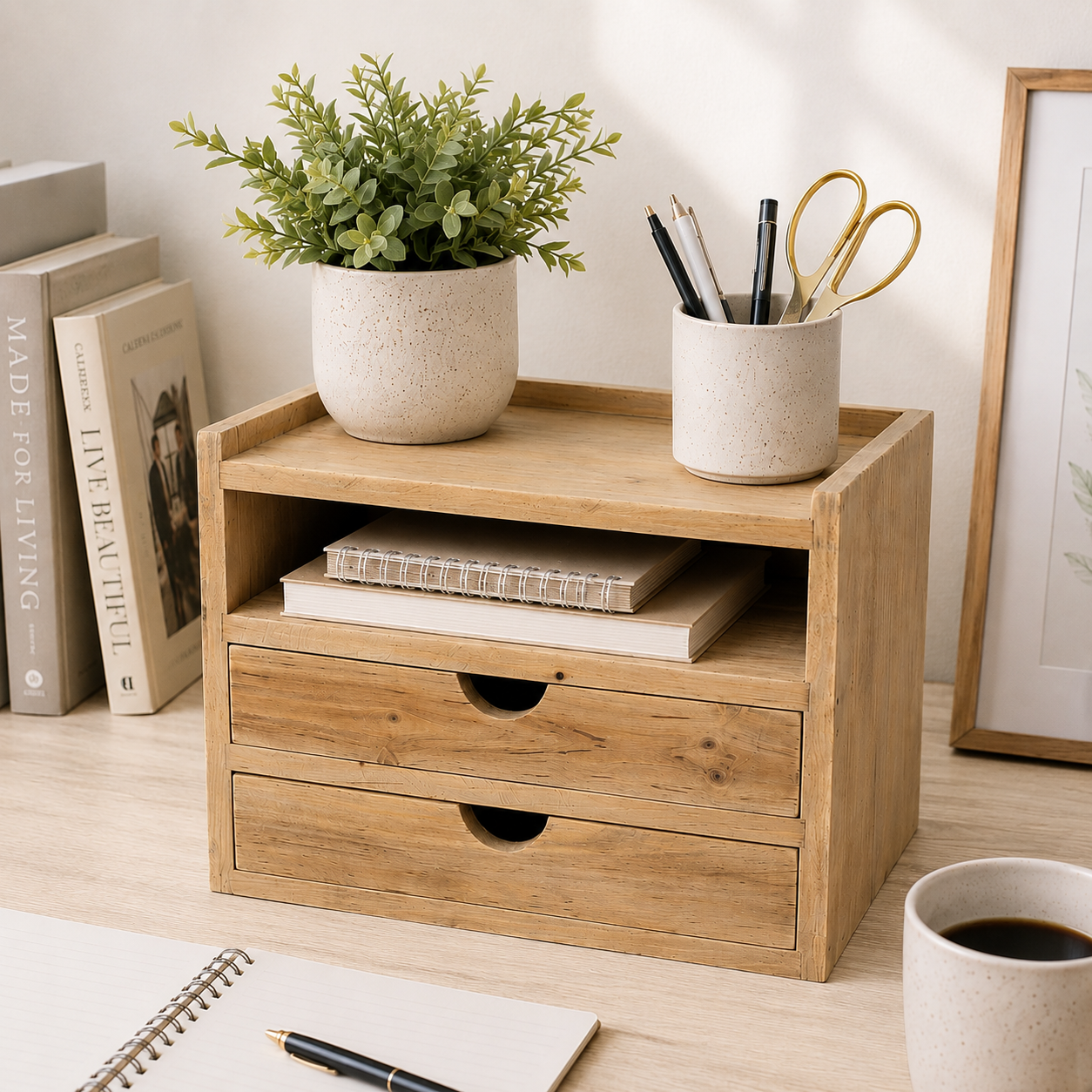 13" x 10" Wood Desk Drawer - Natural