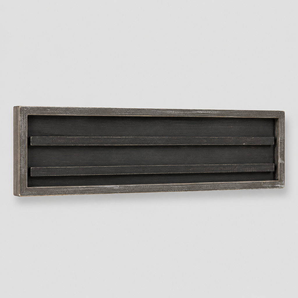 30" x 8" Wood Framed Letterboard Sign - Black