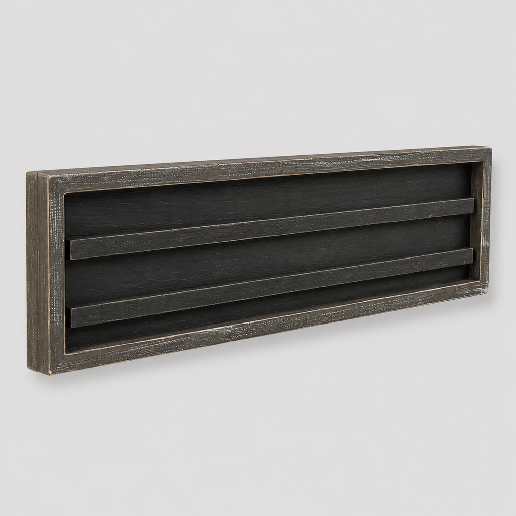 30" x 8" Wood Framed Letterboard Sign - Black