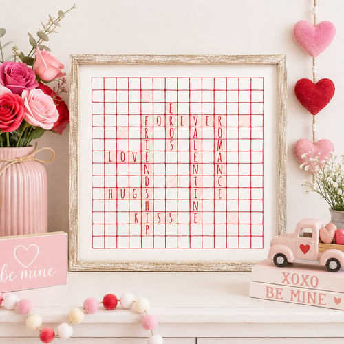 14" Reversible Wood Frame Sign - Love and Luck | Multicolor