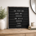 24" x 24" Wood Framed Letterboard - Black