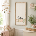 17" x 32" Reversible Wood Frame Sign - Let's Sleep/Let's Play