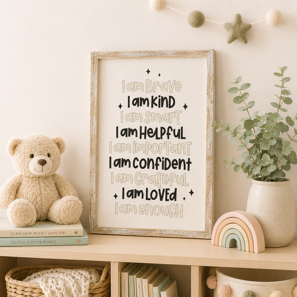 13" x 19" Reversible Wood Frame Sign - Brave/Stars