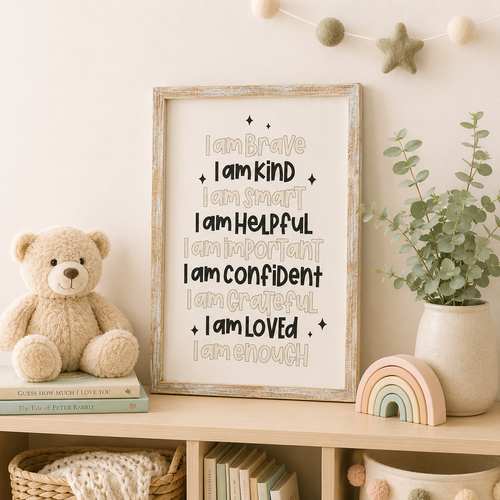 13" x 19" Reversible Wood Frame Sign - Brave/Stars
