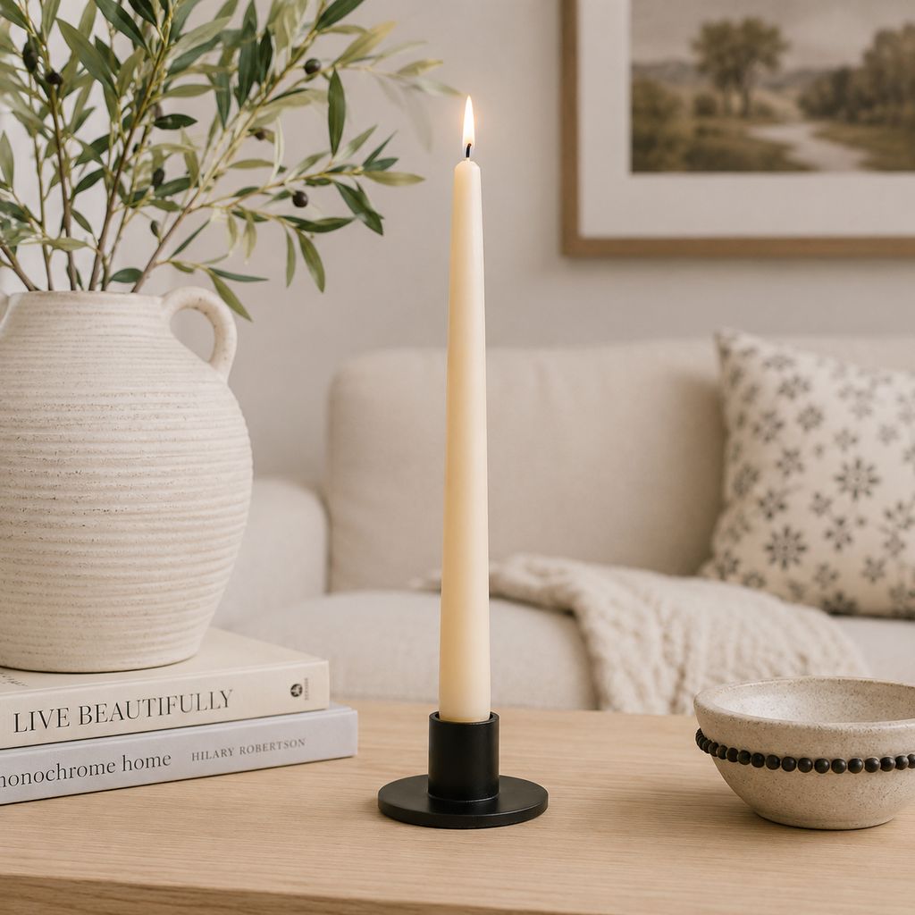 2" Iron Candle Holder - Black | Sundara Collection