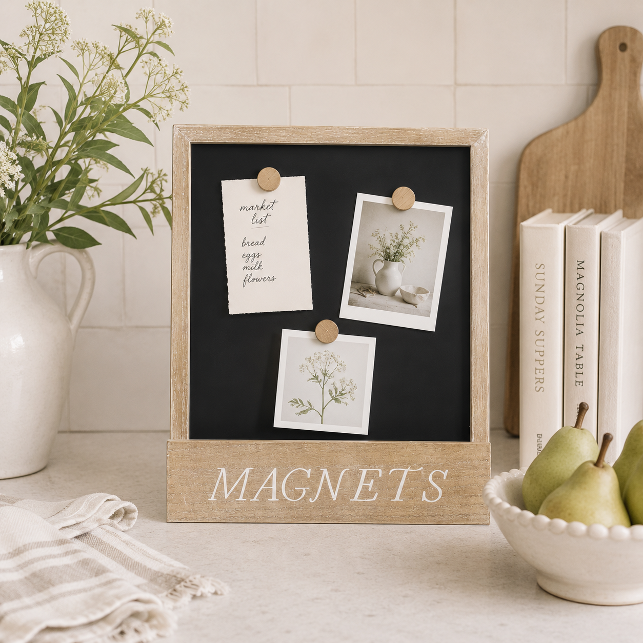 Magnet Display Shelf & Storage Case - Natural and White