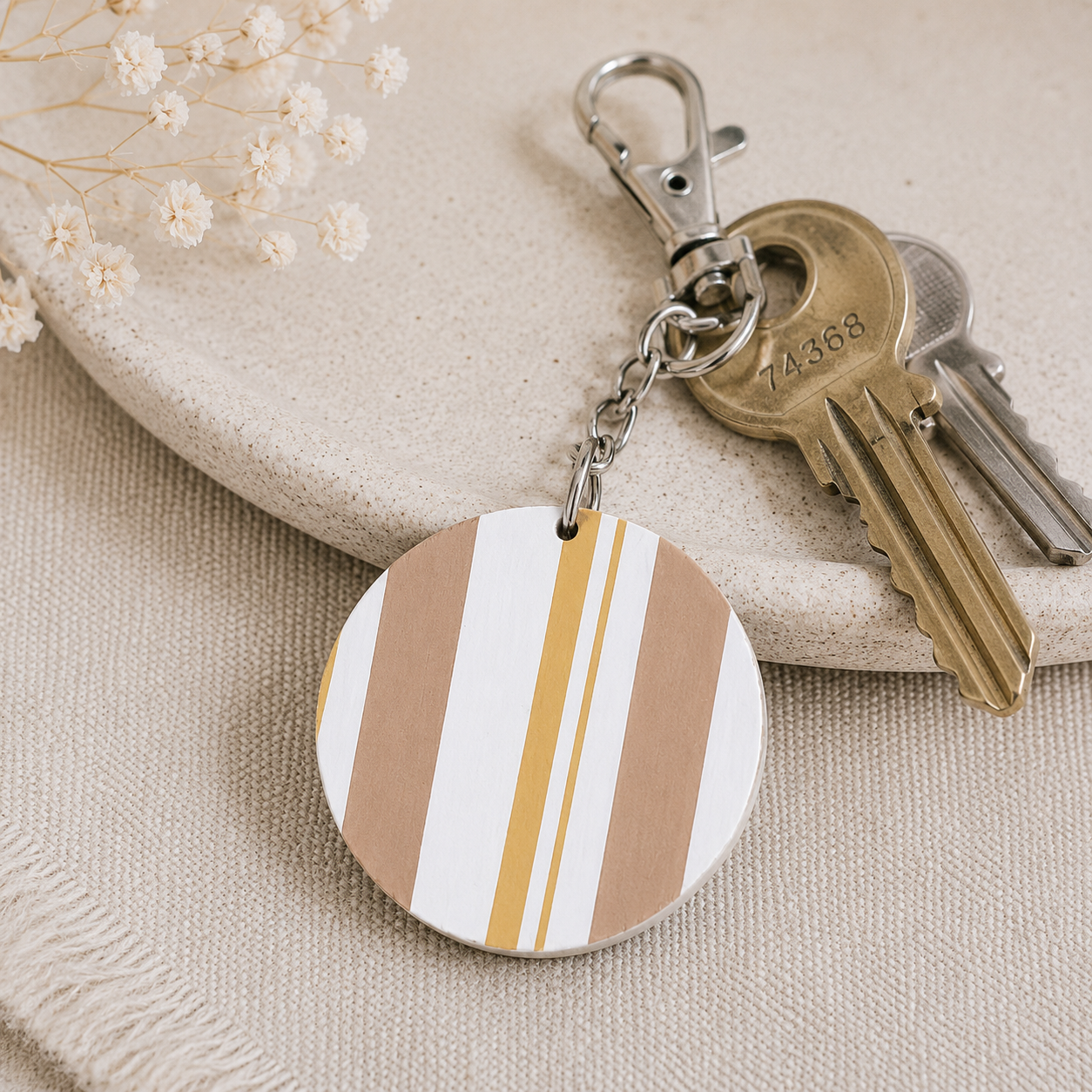 3" Reversible Wood Keychain - Dad