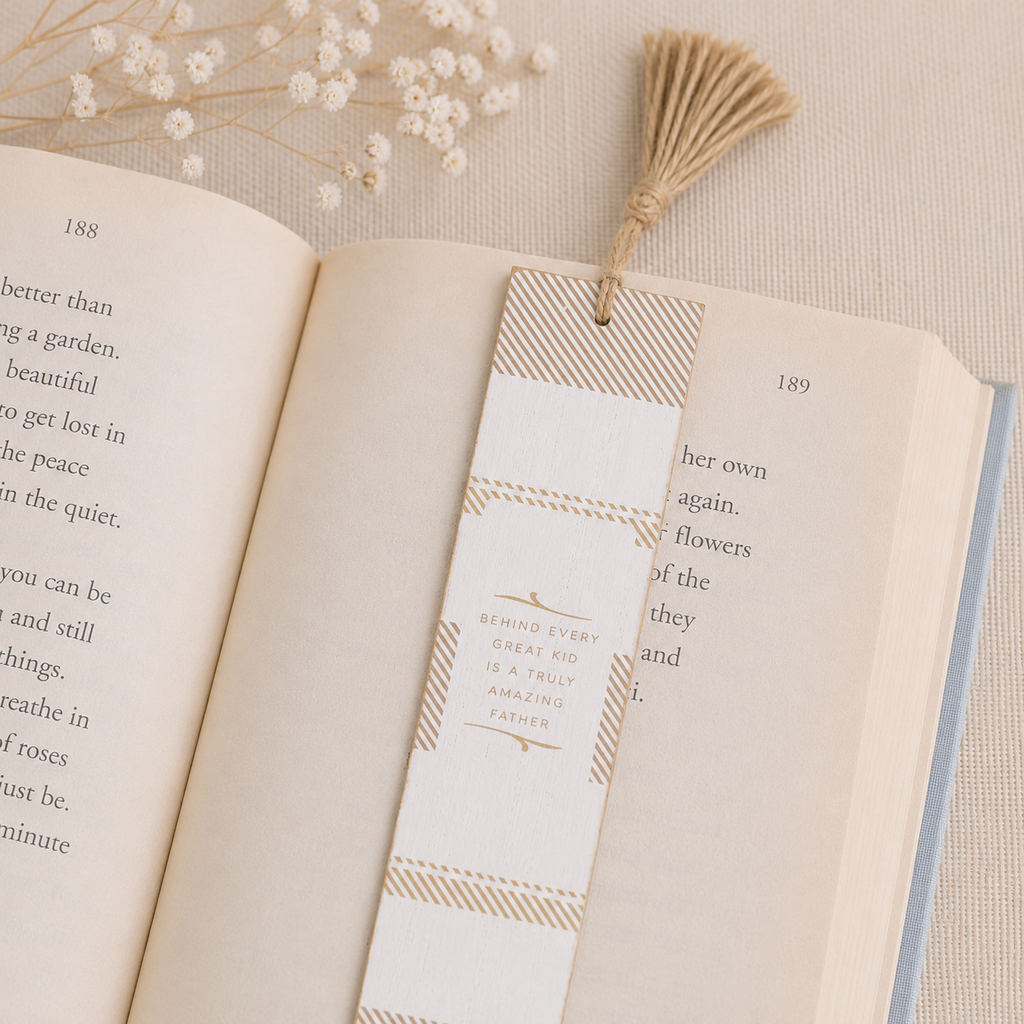 8" Reversible Wood Bookmark with Tassel - Love You Dad | Father's Day Collection