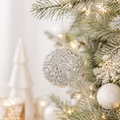 3" Jewel Ball Ornament - Silver