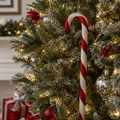 24" Candy Cane Ornament - White and Red
