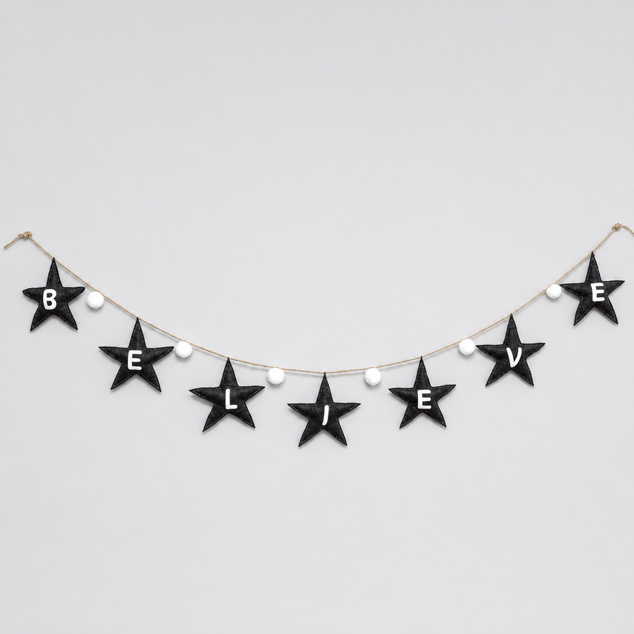 84" Felt Garland - Stars and Believe