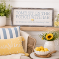 25" x 11" Reversible Wood Framed Sign - Porch and Friends | Multicolor