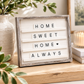 15" x 13" Wood Framed Letterboard - White