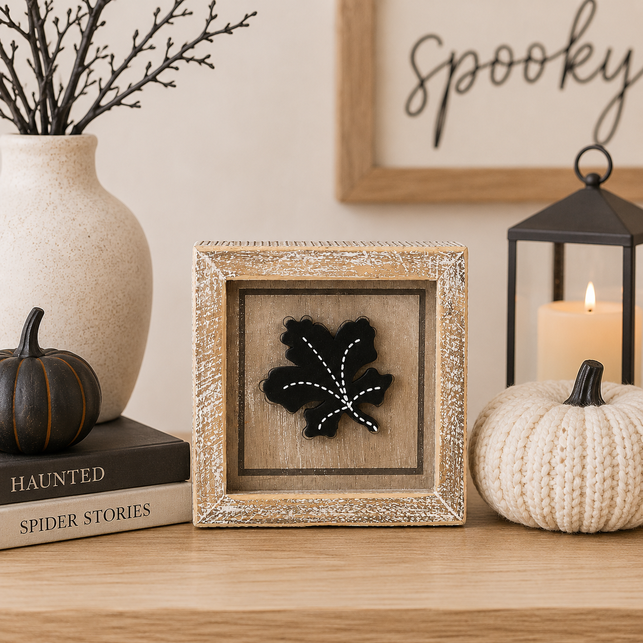 5" Reversible Wood Frame Sign - Flower/Thankful