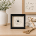 5" Reversible Wood Frame Sign - Flower/Happy Place | Neutral Mod Collection