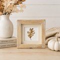 5" Reversible Wood Frame Sign - Pinecones/Leaf
