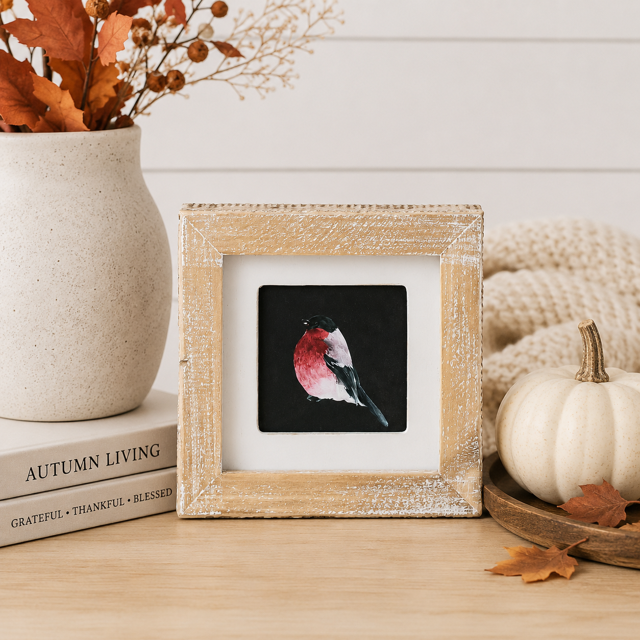 5" Reversible Wood Frame Sign - Bird