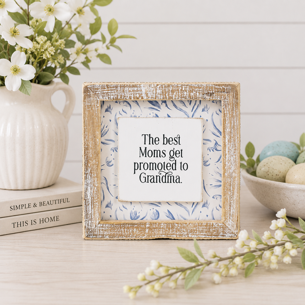 5" Reversible Wood Frame Sign - Grandma | Mother's Day Collection