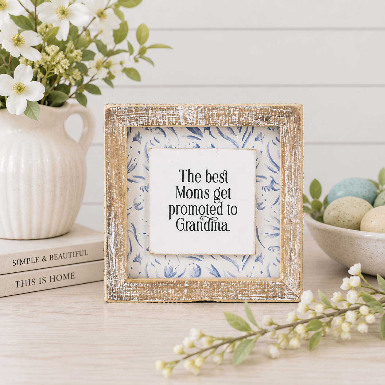 5" Reversible Wood Frame Sign - Grandma | Mother's Day Collection