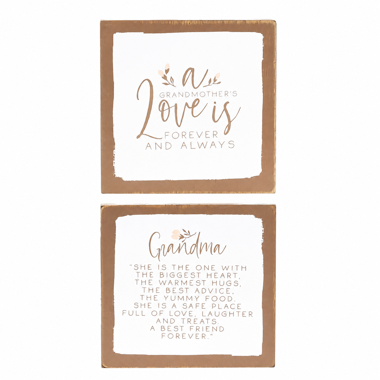 5" Reversible Wood Frame Sign - Grandma Love/Forever