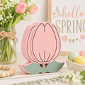 6" Reversible Chunky Wood Shape - Tulip