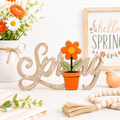 10" Wood Cutout  Spring | Multicolor