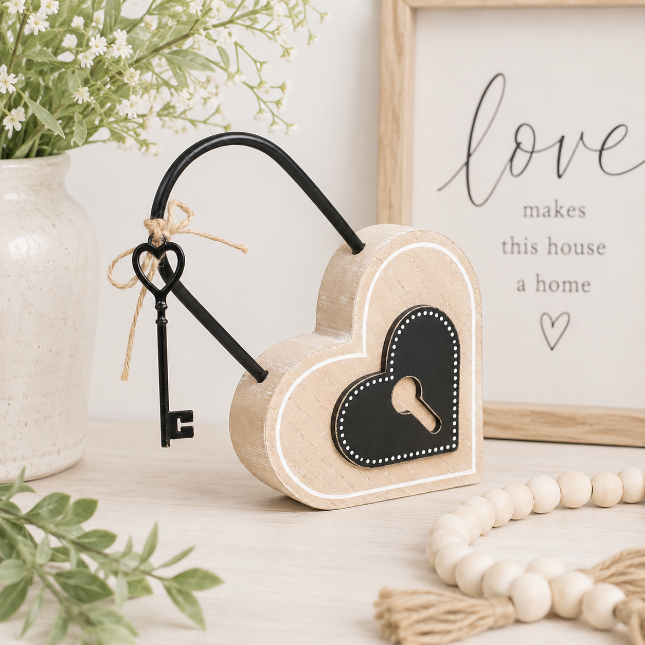 8" Chunky Wood Shape - Key | You and Me Collection