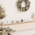 20" Wood Ledge Kit - Joy To The World | White, Black and Gray