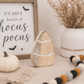 5" Mango Wood Cutout - Candy Corn