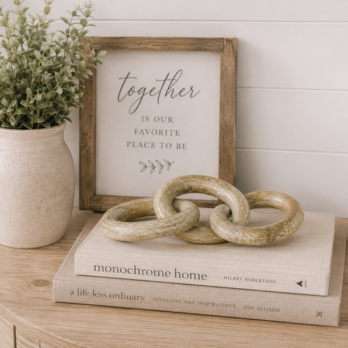 11" Mango Wood Round Chain - Natural