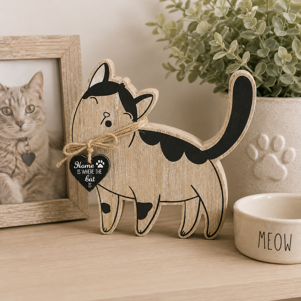 8" Chunky Wood Shape - Cat | Fur Babies Collection