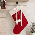 12" x 18" Canvas Stocking - Holiday | Red