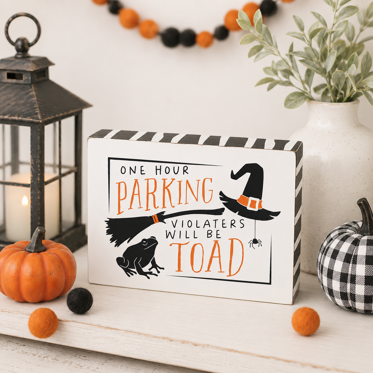 7" x 5" Wood Block - Parking | Multicolor