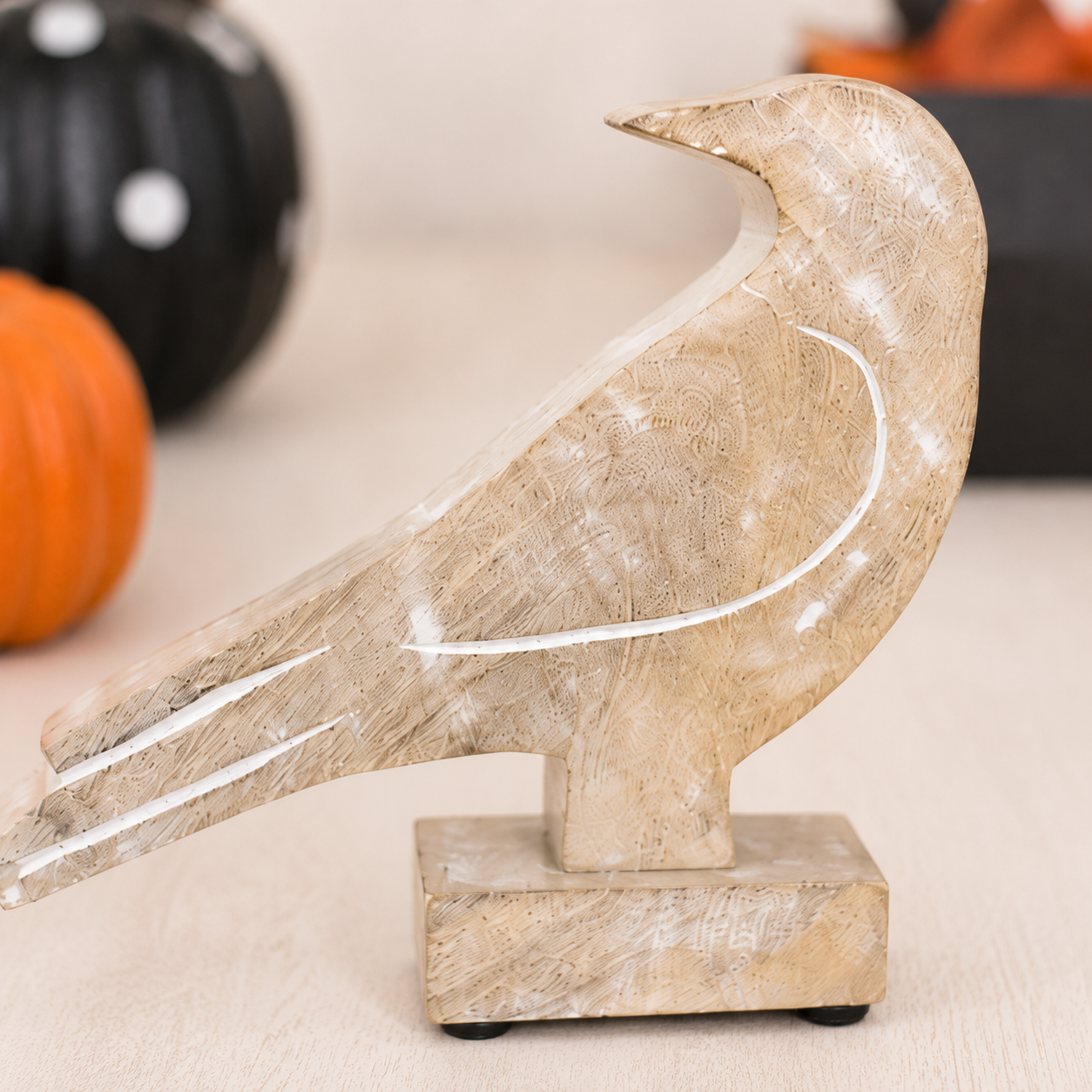 Mango Wood Bird Cutout Set - Natural White (Set of 2)