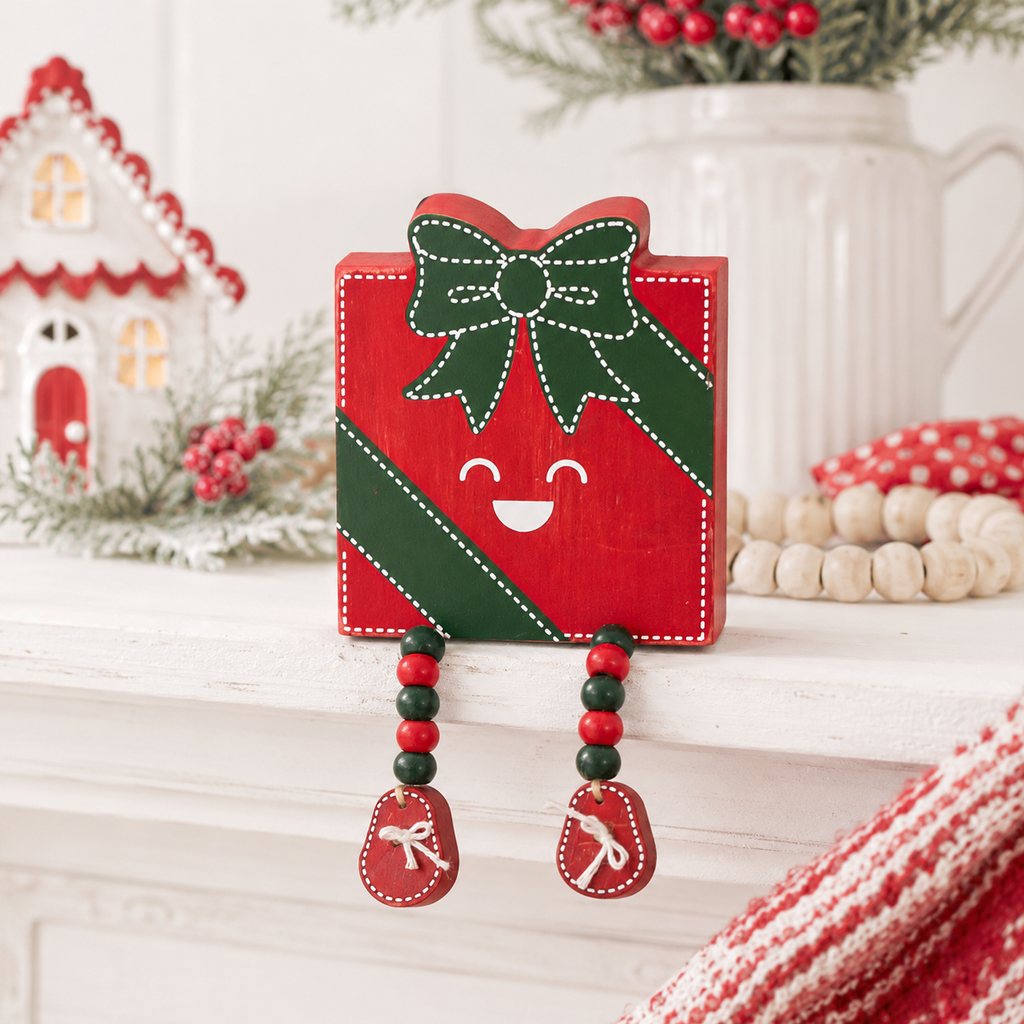 5" Reversible Chunky Wood Shape - Gift Box