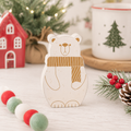 6" Chunky Wood Shape - Polar Bear