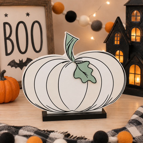 12" Reversible Chunky Wood Shape - Pumpkin