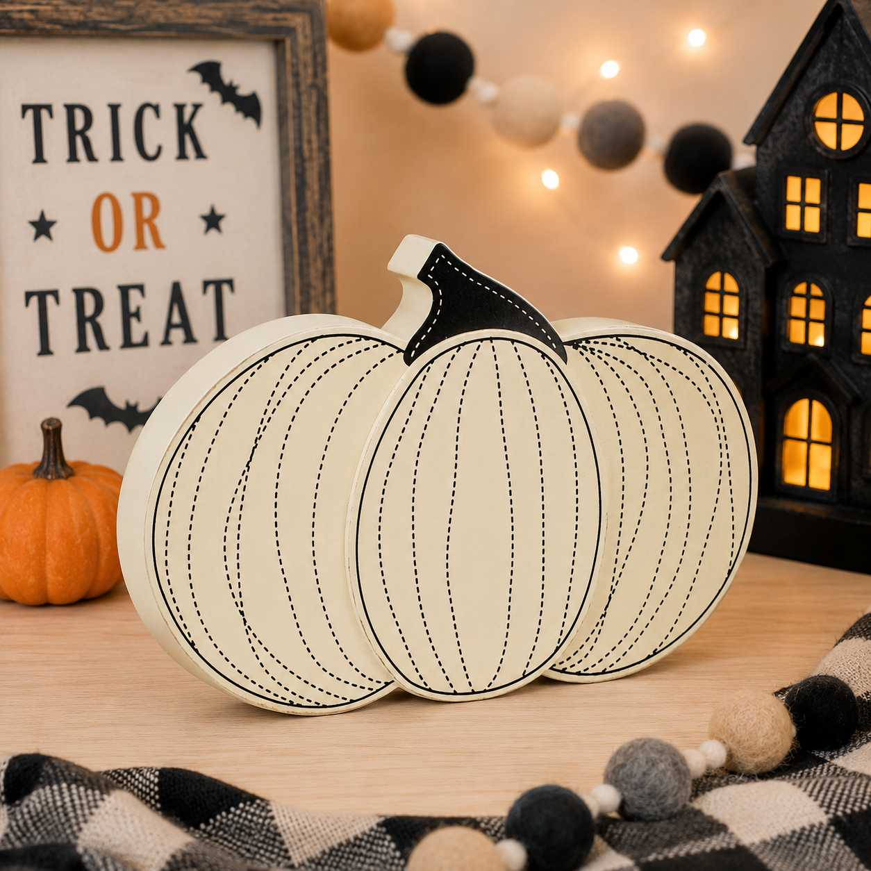 10" Chunky Wood Shape - Jack-O'-Lantern